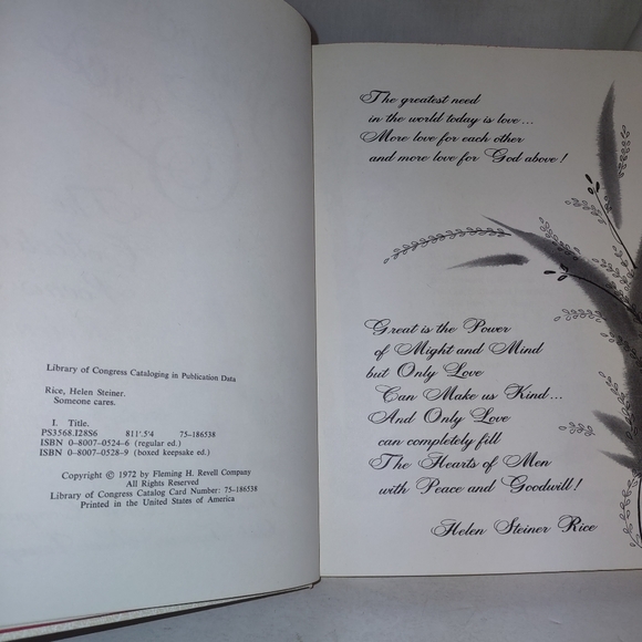 Someone Cares The Collected Poems of Helen Steiner Rice 1972 Softcover Vintage G - Picture 6 of 8